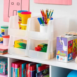 IRIS Medium Clear Plastic Stacking Bin
