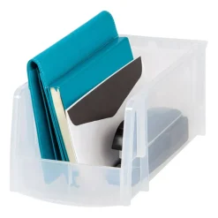 IRIS Medium Clear Plastic Stacking Bin