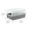 Iris® Open Top Cat Litter Box, Gray