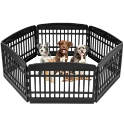 IRIS 4-8Panel 24/34"H Plastic Pet Playpen without Door