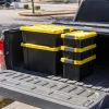 IRIS® 21.9qt. Black Store-It-All Utility Totes with Yellow Buckle Lids, 4ct.
