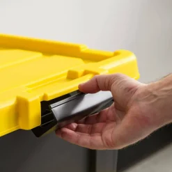 IRIS® 78.5qt. Black Store-It-All Utility Totes with Yellow Buckle Lids, 2ct.