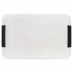 IRIS® 13.5qt. Buckled Clear Boxes with Clear Buckle Lids, 6ct.