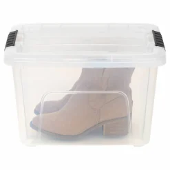 IRIS® 20.5qt. Buckled Clear Boxes with Clear Buckle Lids, 6ct.