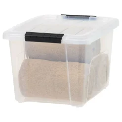 IRIS® 20.5qt. Buckled Clear Boxes with Clear Buckle Lids, 6ct.