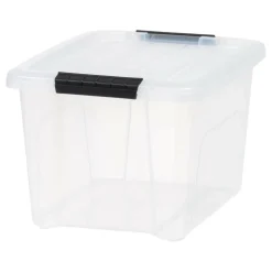 IRIS® 20.5qt. Buckled Clear Boxes with Clear Buckle Lids, 6ct.