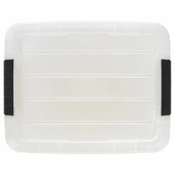 IRIS® 20.5qt. Buckled Clear Boxes with Clear Buckle Lids, 6ct.