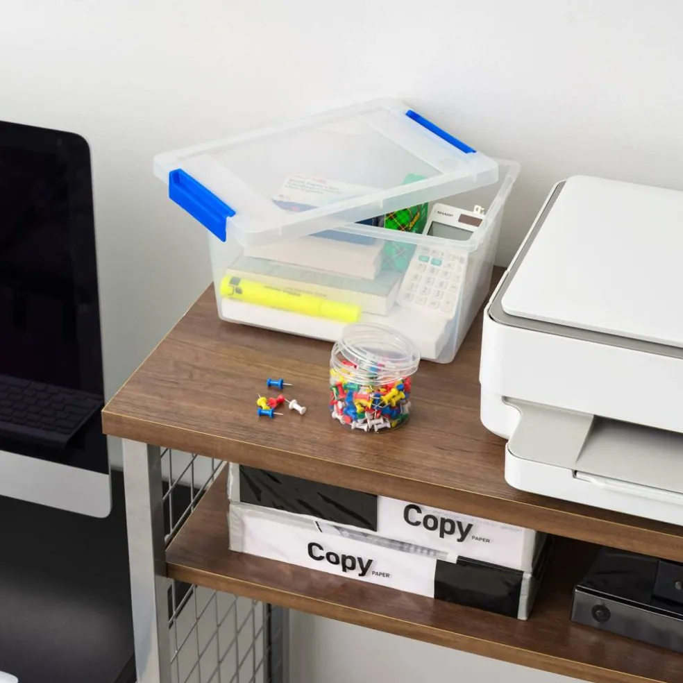Iris® 4.3 qt. Clear Latching Storage Totes, 6 Ct.