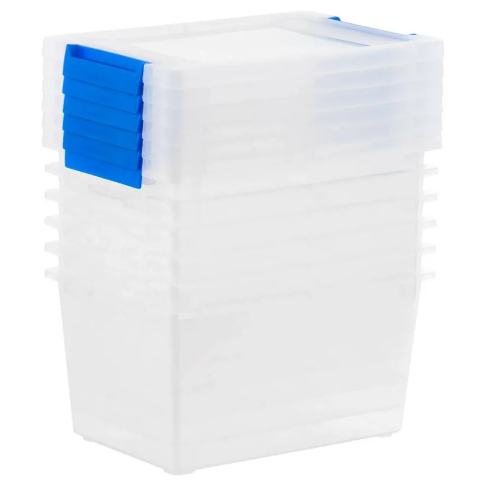 Iris® 4.3 qt. Clear Latching Storage Totes, 6 Ct.