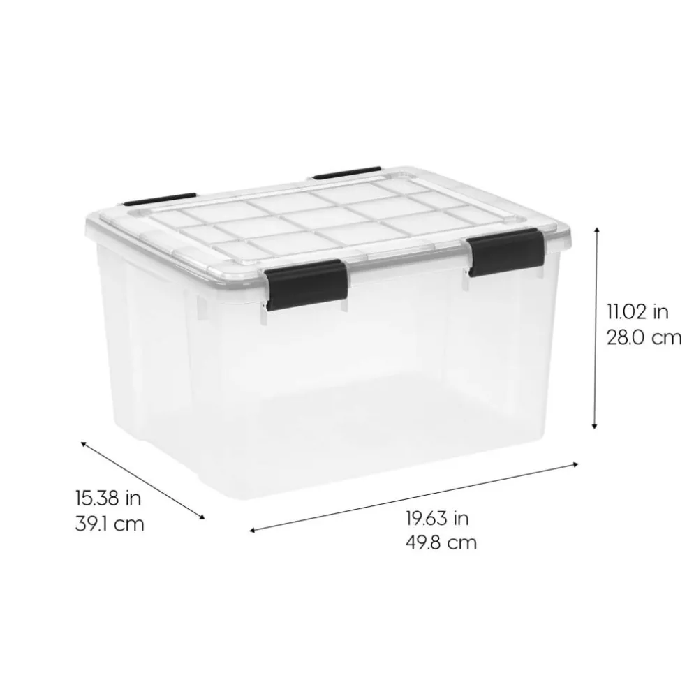 Iris® 44qt. Clear Plastic Storage Bins, 4ct.