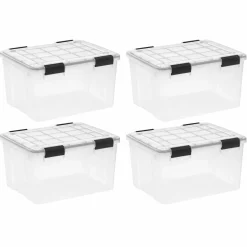 Iris® 44qt. Clear Plastic Storage Bins, 4ct.