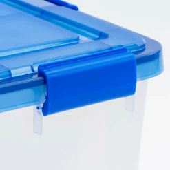 IRISĀ® 60qt. Clear Ultimate Box with Blue Buckle Lid