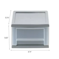 Iris® 6.5qt. Gray Stackable Drawer, 5 Pack