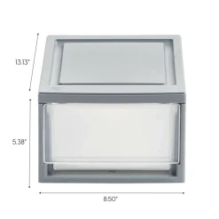 IRIS® 6qt. Gray Stackable Storage Bin with Clear Drawer