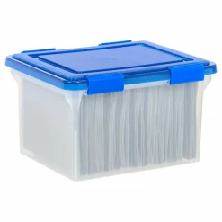 IRIS 32qt. Stackable Plastic Legal File Storage Box for Letter