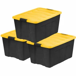 IrisĀ® 94 Qt. Yellow, Plastic Storage Bins, , 3 Ct