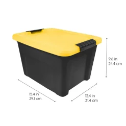 IrisĀ® 20 Qt. Yellow, Plastic Storage Bins, 6 Ct