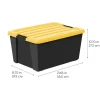 Iris® 45 Qt. Yellow, Plastic Storage Bins,  4 Ct