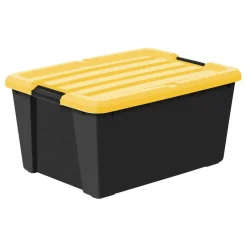 Iris® 45 Qt. Yellow, Plastic Storage Bins,  4 Ct