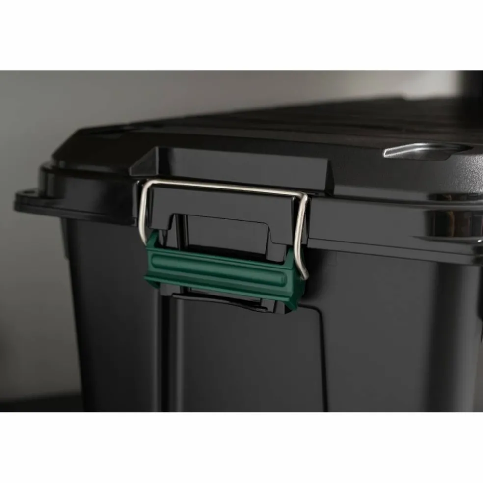 IRIS® Remington® 82qt. Black Store-It-All Utility Tote with Buckle Lid