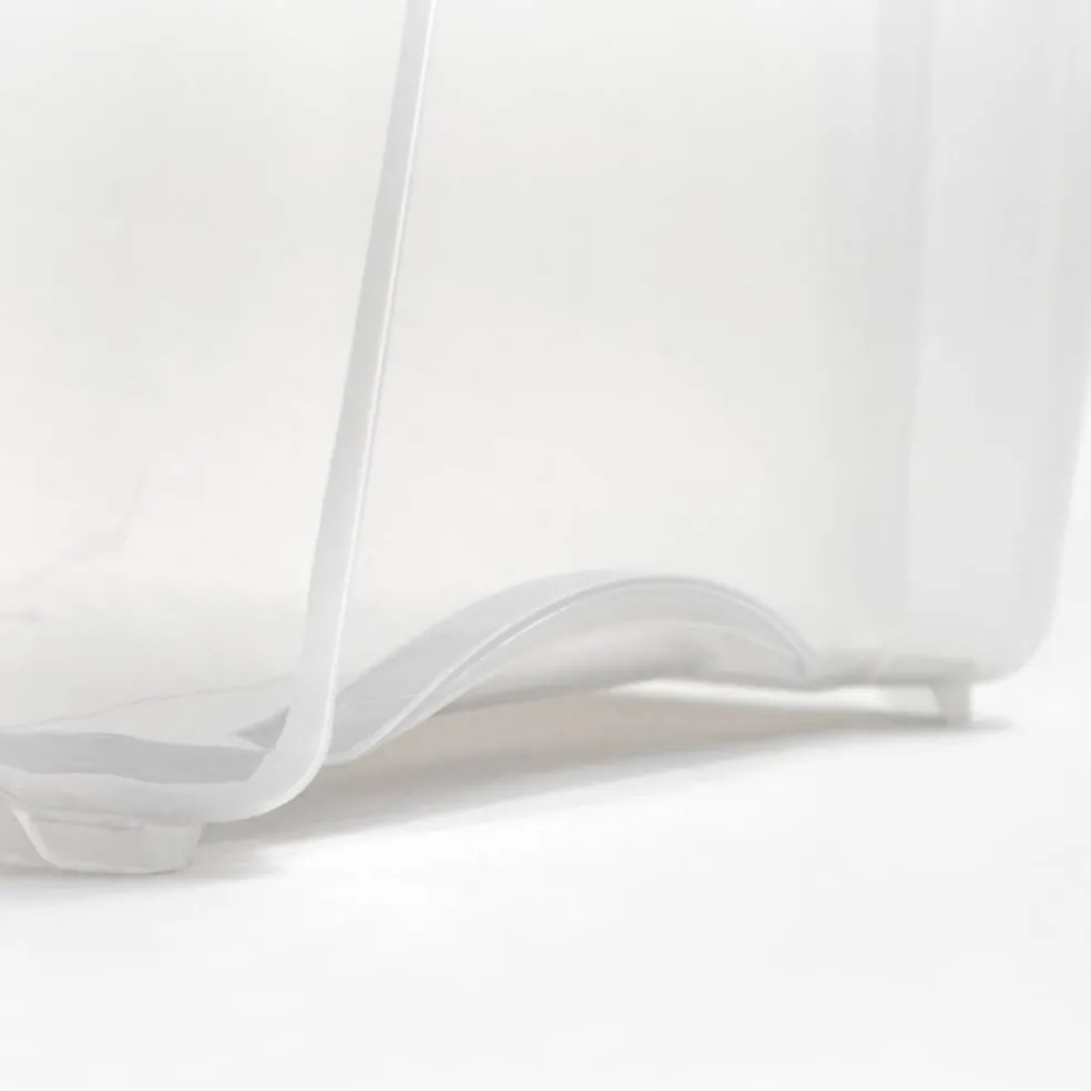 IRIS Stack & Pull Clear Plastic Storage Boxes with Gray Lid