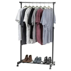IRIS USA Adjustable Metal Clothes Rack, Garment Rack with wheel