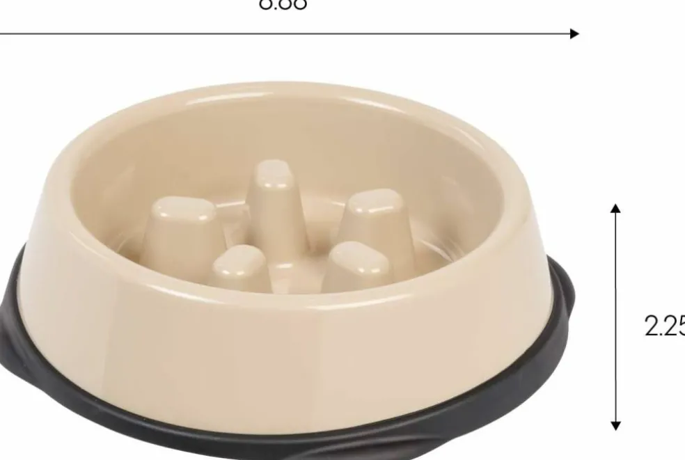 IRIS USA 2Cup/4Cup Slow Feeder Dog Bowl for Pets
