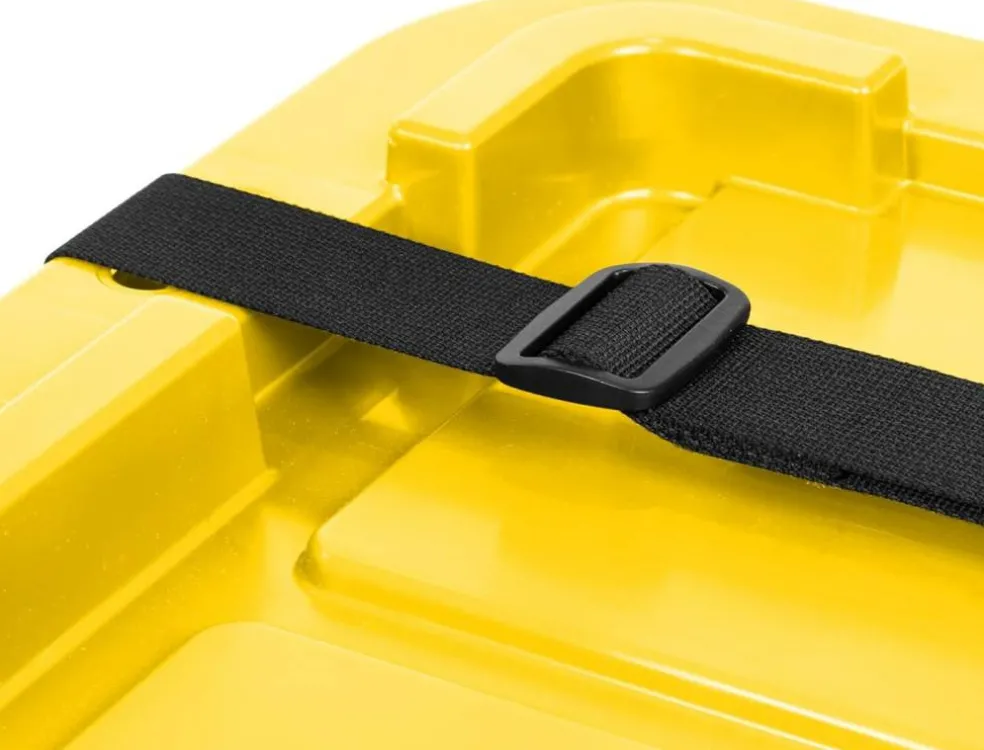 IRIS USA 27Gal/108Qt 4 Pack Large All-Weather Heavy-Duty Stackable Storage Plastic Bin Tote Container with Quick Snap Lid, Yellow