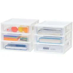IRIS USA Plastic Desktop Drawers Organizer