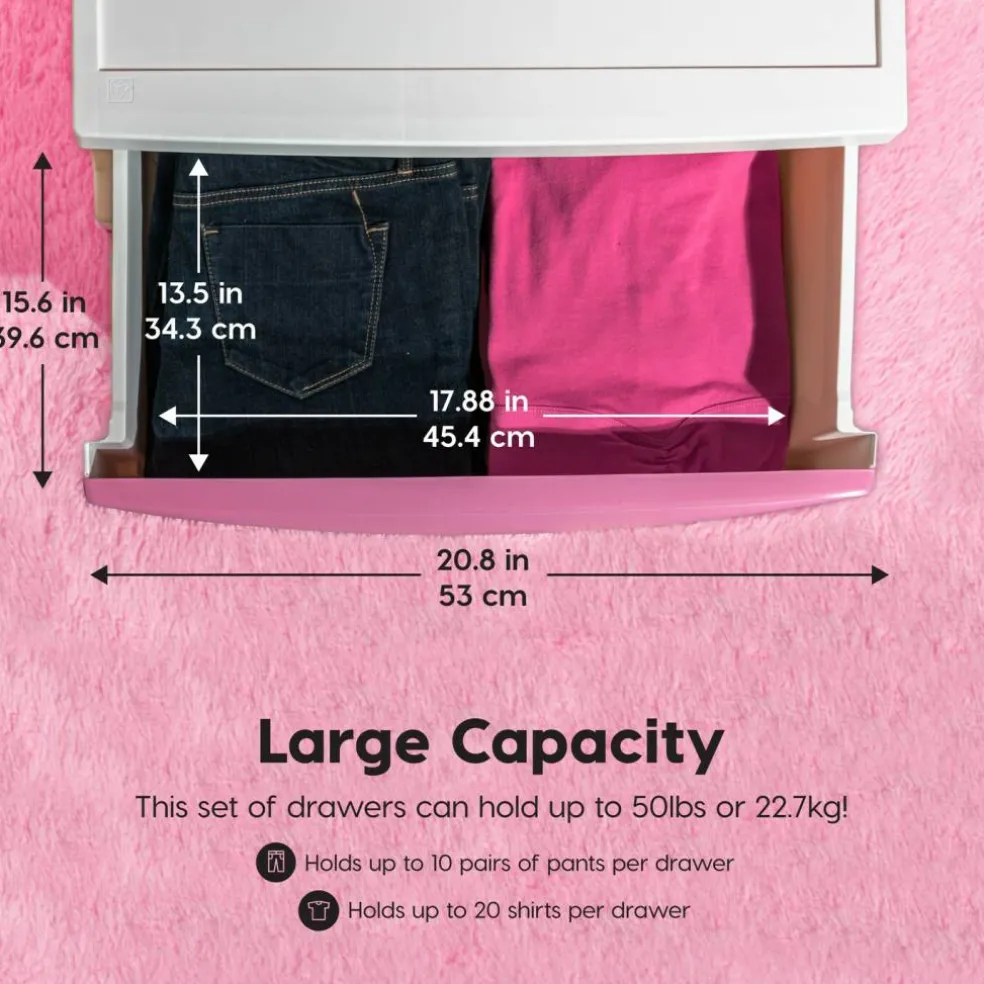 IRIS USA Plastic 4 Drawer Storage Cart, Organizer Unit for Bedroom, Closet, Kitchen, Bathroom, Laundry Room, Dorm
