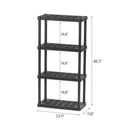 IRIS USA Plastic Garage Shelving Unit Storage Outdoor Indoor