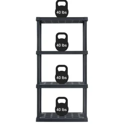 IRIS USA Plastic Garage Shelving Unit Storage Outdoor Indoor