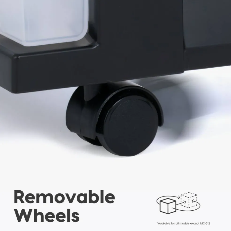 IRIS USA Plastic Rolling Storage Cart with Drawers