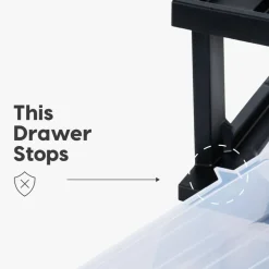 IRIS USA Plastic Rolling Storage Cart with Drawers