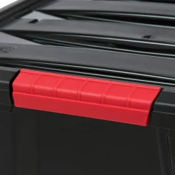 IRIS USA Plastic Storage Bins with Lids and Secure Latching Buckles