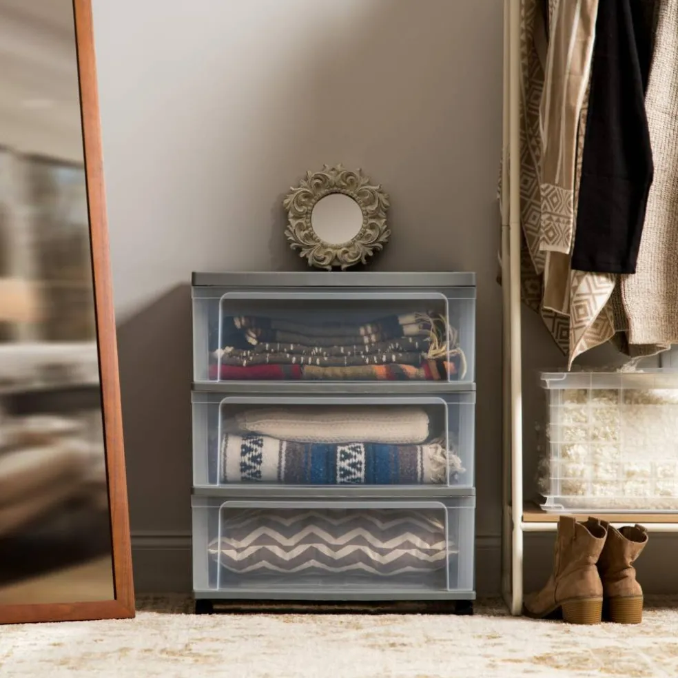 IRIS USA Plastic Storage Drawers Container Organizer for Clothes