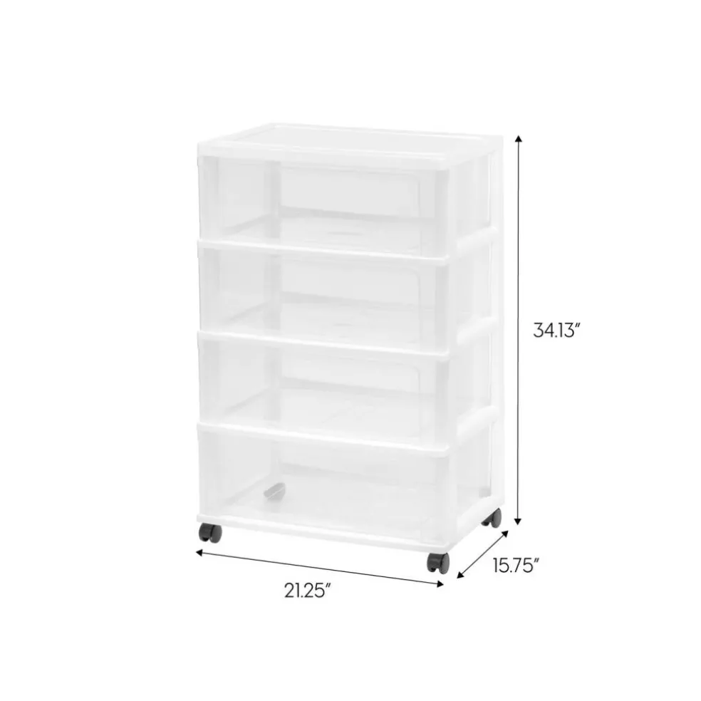 IRIS USA Plastic Storage Drawers Container Organizer for Clothes