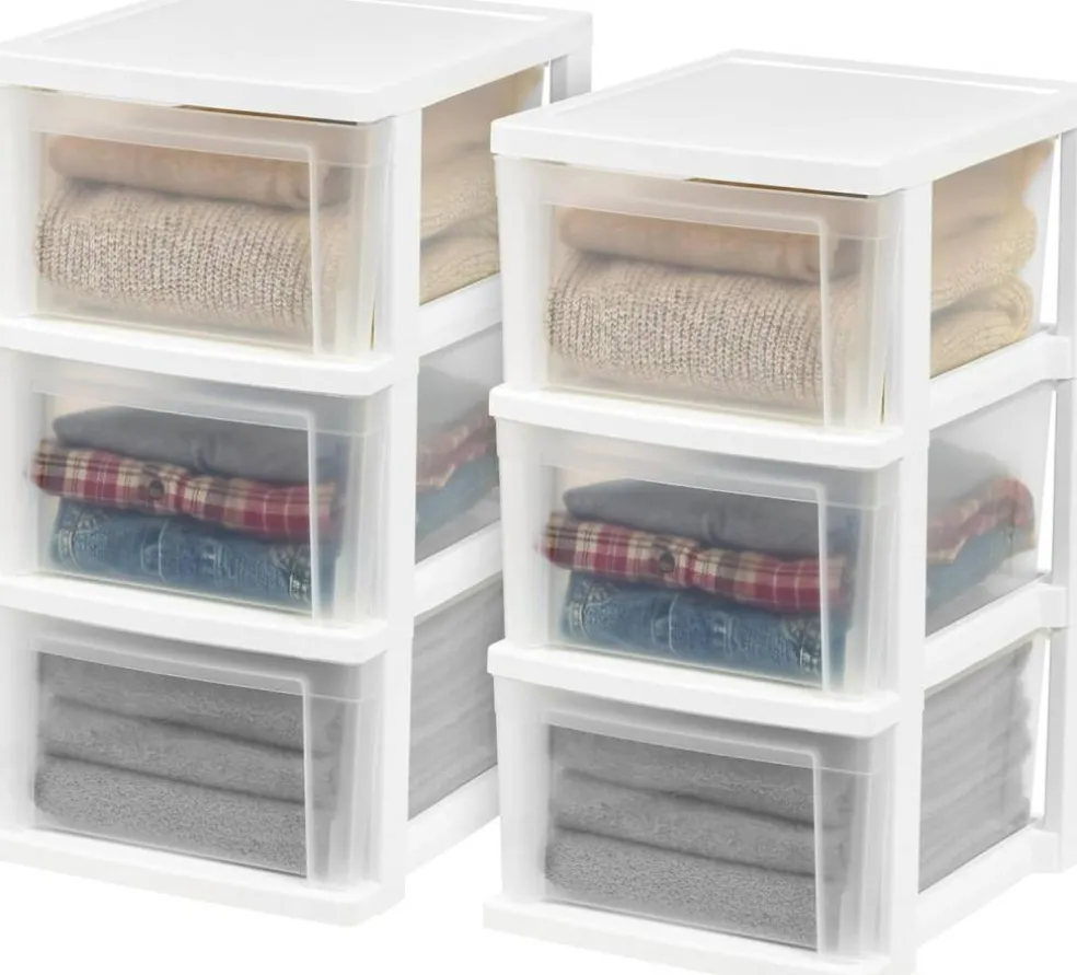 IRIS USA Plastic Storage Drawers Container Organizer for Clothes