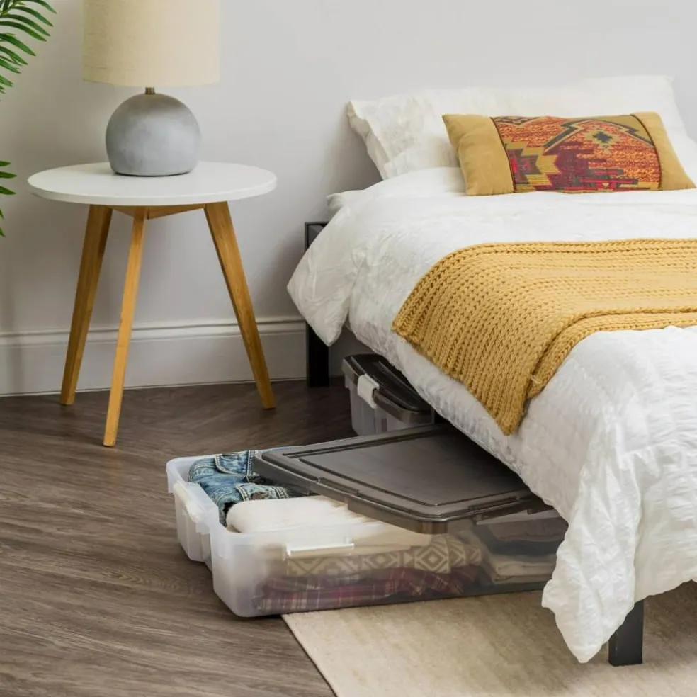 IRIS USA Plastic Under Bed Storage Containers