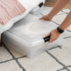 IRIS USA Plastic Under Bed Storage Containers