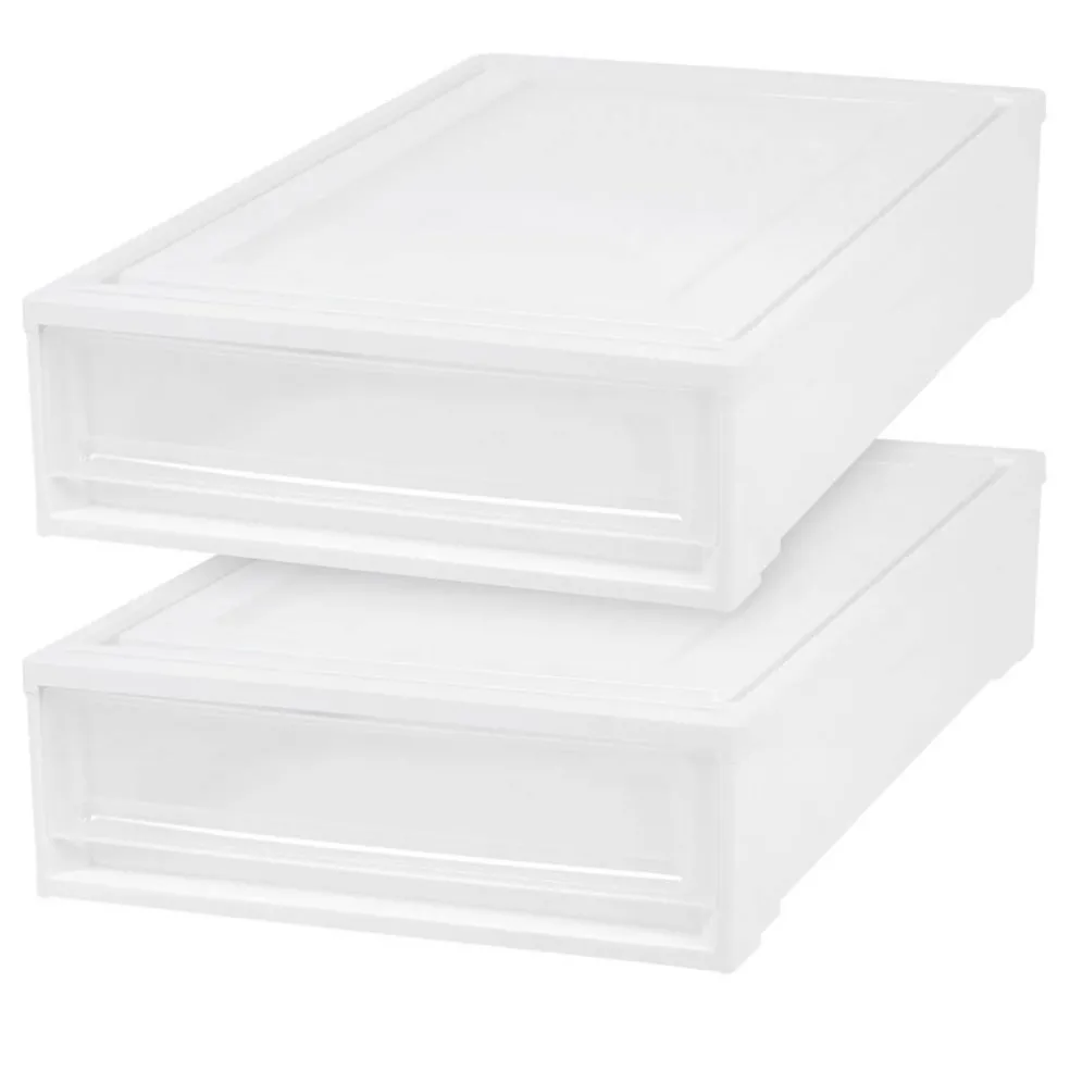 IRIS USA Plastic Under Bed Storage Containers