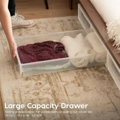 IRIS USA Plastic Under Bed Storage Containers