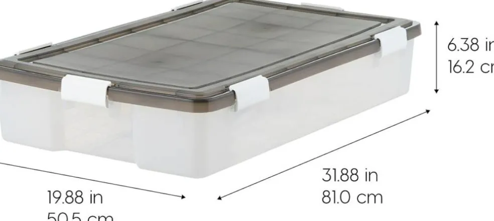 IRIS USA Plastic Under Bed Storage Containers