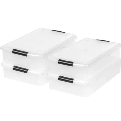 IRIS USA Plastic Under Bed Storage Containers