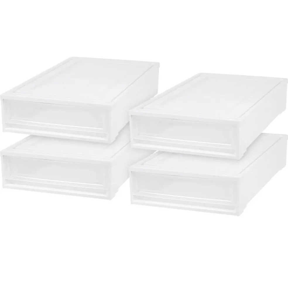 IRIS USA Plastic Under Bed Storage Containers