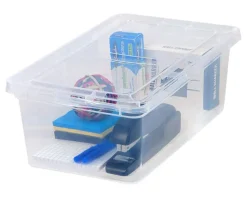 IRIS USA 6 Quart Clear Storage Box, Clear