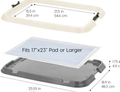 IRIS USA Square Pet Training Pad Holder