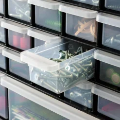 IRIS USA Stackable Storage Cabinet for Hardware Crafts, Small Parts Organizer Drawer, Compartment