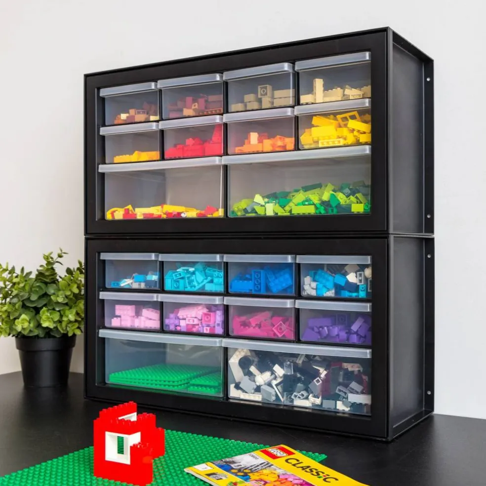 IRIS USA Stackable Storage Cabinet for Hardware Crafts, Small Parts Organizer Drawer, Compartment