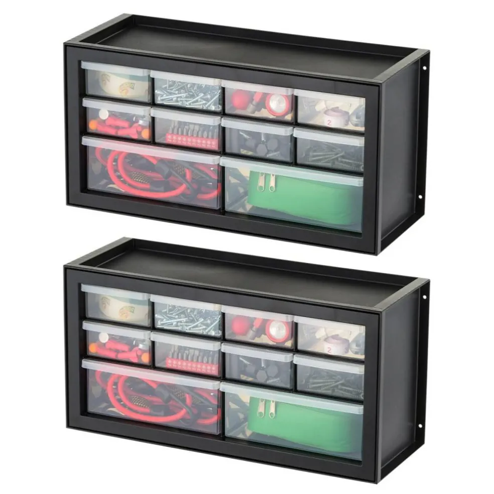 IRIS USA Stackable Storage Cabinet for Hardware Crafts, Small Parts Organizer Drawer, Compartment